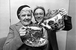 Tea for one, for 80 year old Frances Littlefair Brown with a big pot of tea supplied by