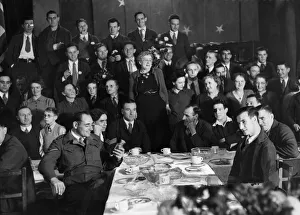 Wounded Prints: A tea party held by Mrs. A. J. Flower for convalescent soldiers at St