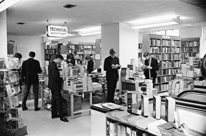 Sign Prints: Technical book department at Foyles bookshop in Charring Cross Road, London