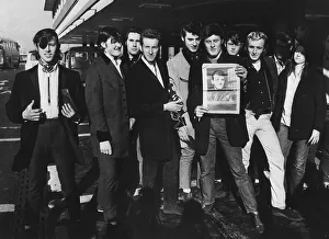 Teddy Boys waiting to greet Gene Vincent at Heathrow 1969