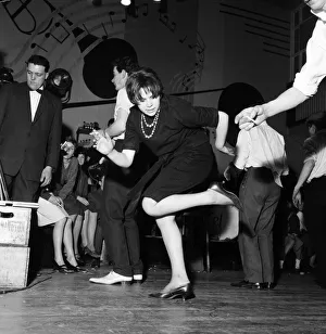 Teenage contestants during a 32-hour twisting competition at Embers Ballroom, Harlow