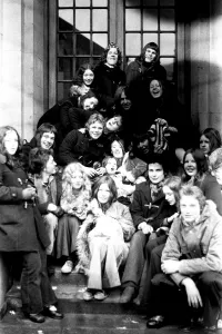 00498 Prints: These teenage David Bowie fans queue in pouring rain for tickets for his concert