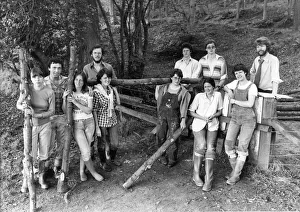 Teenage volunteers take part in a conservation project in Borough Woods near Mitford