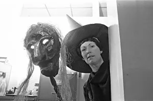 01214 Prints: Teesside Gazette member of staff poses in a witches costume for a Halloween feature