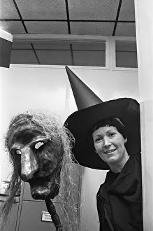 01214 Prints: Teesside Gazette member of staff poses in a witches costume for a Halloween feature