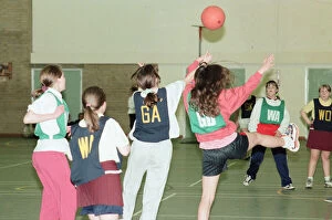 Sports Collection: Teesside Junior Netball league at Brackenhoe School, Middlesbrough, 11th March 1997