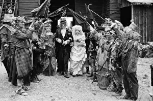00938 Prints: Television character Worzel Gummidge who is played by Jon Pertwee marries his Aunt Sally