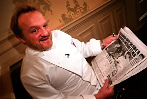 Television chef Anthony Worrall Thompson at Balmoral Hotel reading the Daily Record