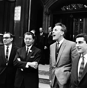 Television presenter Bruce Forsyth outside the High Court after coming to an agreement