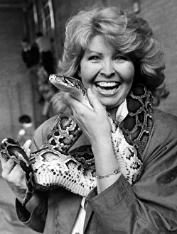 Reptile Prints: Television presenter Cathy Secker with Sid the snake at St Bedes School Fete