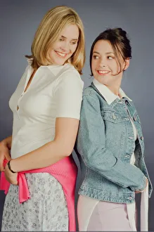 Television presenter Jenni Falconer with friend Vicki Simpson. 24th July 1996