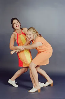 Television presenter Jenni Falconer with friend Vicki Simpson. 24th July 1996