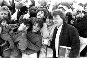 The television programme Saturday Superstore and Keith Chegwin visits Beamish Museum