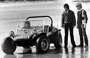 Buggy Prints: Television programme - Scenes being filmed on the beach at Bamburgh for the Tyne Tees