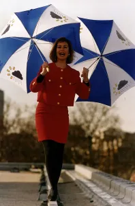 Television weathergirl Sian Lloyd at the opening of the new London Weather Centre