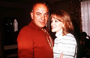 Telly Savalas the actor from Kojak with his girlfriend Marce Hamsen February