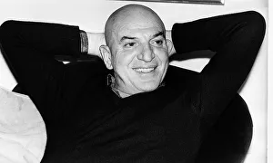 Square Prints: Telly Savalas Greek actor, relaxing, November 1980