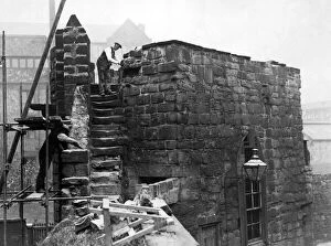 Wall Collection: Tending the citys walls, workmen busy restoring Newcastle