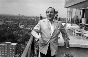 Tennessee Williams Playwright during his press conference at the Carlton Towers