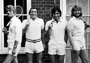 Their tennis may not be up to Wimbledon standard, but this foursome would surely pack