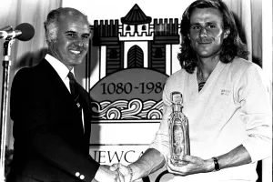 00475 Prints: Tennis star Bjorn Borg at Eldon Square Shopping Centre, Newcastle on 14th June 1980