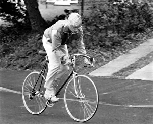 Tennis star Martina Navratilova seen cycling near the home she is renting