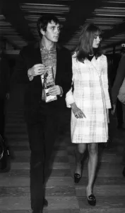 01110 Prints: Terence Stamp and Jean Shrimpton, pictured together at London Heathrow Airport