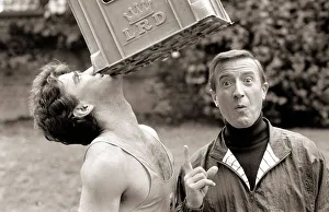 Stunts Prints: Terry Cole takes a crushing blow on the chin to set a New World record by balancing