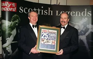 Terry Quinn with Tommy Gilmour January 1998 celebrating 25th anniversary of St Andrews
