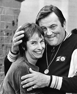 Terry Scott actor comedian gives his second wife Maggie a hug