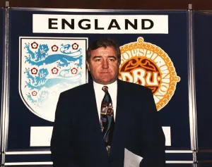 Serious Prints: Terry Venables England Manager seen at the Royal Lancaster Hotel after naming his England
