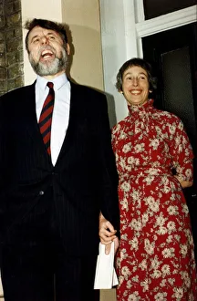 Middle East Prints: Terry Waite former hostage and Church of England Envoy with wife Frances Waite outside