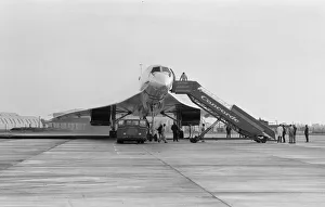 Test flight of the British built Concorde prototype 002 over the Bay of Biscay