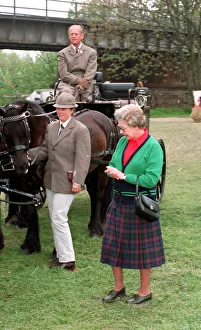 Elizabeth Ii Prints: Th Duke of Edinburgh. Queen Elizabeth II and Prince Philip at the Windsor horse show
