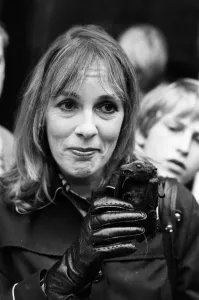 Thats Life'television star Esther Rantzen pictured asking passers-by to
