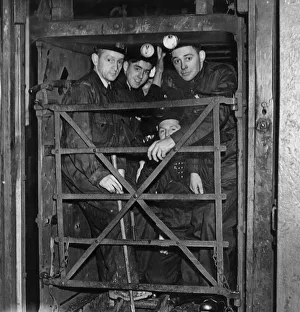 Theres a look of keen anticipation on the faces of these Bevin Boys about to make