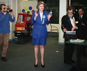 Theresa May seen here at general election count shortly after being elected as MP for