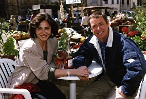 Therese Liotard Actress and John Nettles Actor during filming of the BBC TV