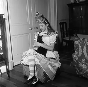 Thirteen year old Jane Asher seen here in her costume for the title role in