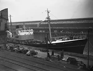Docks Prints: Thomas Hamling & Co Ltd trawler St Dominic seen here tied up in St Andrews Dock