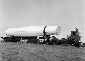 Arms Prints: A Thor H-Bomb rocket being flown back to America from Bomber command at Hemswell