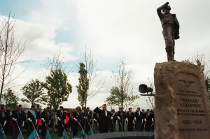 00671 Prints: Thornaby Aerodrome Memorial, Unveiling and service of dedication, Thornaby, 8th May 1997