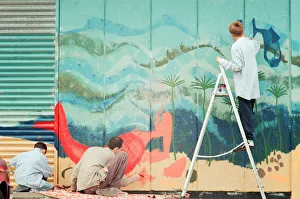 Thornaby Community Centre, youngsters hard at work painting