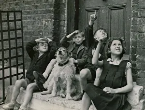 00148 Prints: Thousands of London children are still frequenting the streets during the flying bomb