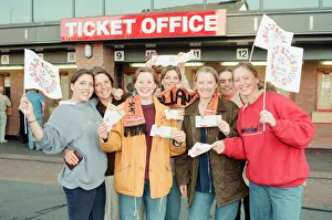 00955 Prints: Ticket Queues at Anfield Stadium for Quarter Final match between France and Netherlands