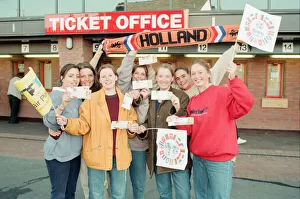 00955 Prints: Ticket Queues at Anfield Stadium for Quarter Final match between France and Netherlands