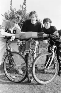 Ticket to ride... Owen Apsinall, Richard Saville and Peter Dawson study the route they