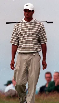 Golfer Prints: Tiger Woods at the Open Golf Championship Troon July 1997