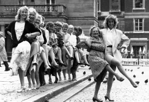 The Tiller Girls - Maisie and Jane lead the veteran troupe A score of ladies who