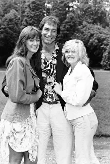Timothy Dalton Actor with Camille Coduri and Janet McTeer June 1988